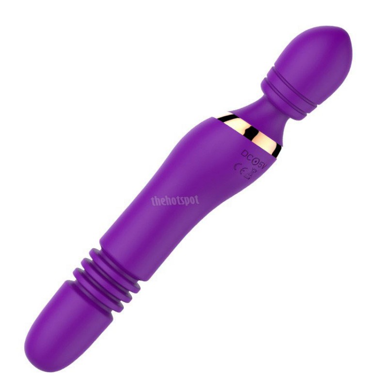 Man Nuo Lucy Thrusting Heating Vibrator - Purple